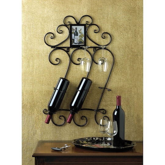 2.5ft. Scrollwork Wall Wine Rack